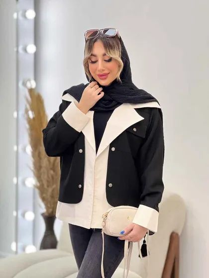 کت ترکیبی لمه دار