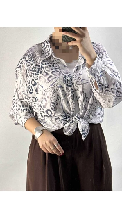 شومیز پری پلنگی زنانه 80069