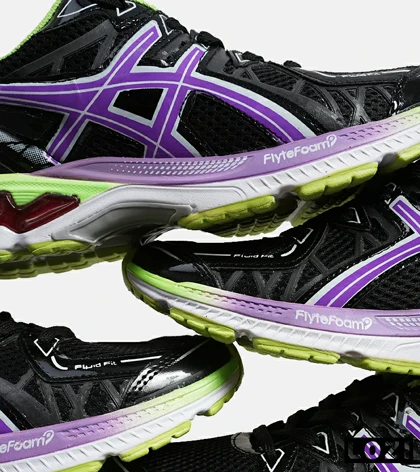 کفش کتانی زنانه مشکی بنفش ASICS KAYANO 20