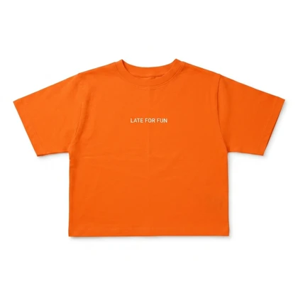 کراپ زنانه مدل LATE FOR FUN فری سایز کد 295615