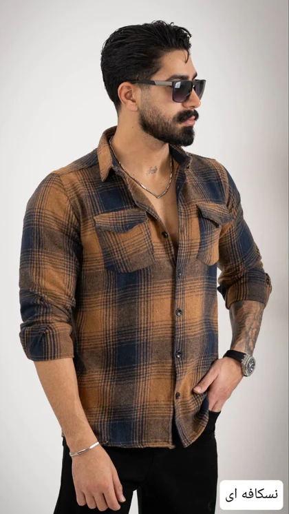 پیراهن مردانه پشمی کیارش_کد4639