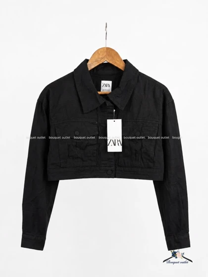 کت کراپ مشکی زنانه برند زارا ZARA