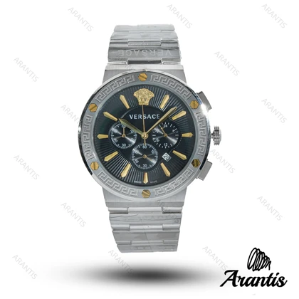 ساعت مچی گوچی مردانه استیل نقره ای صفحه مشکی m-10224