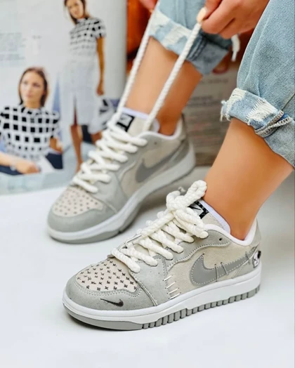 کتانی وودو زنانه طوسی روشن