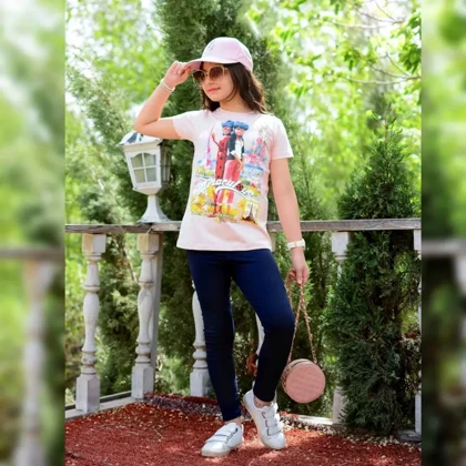 تیشرت و شلوار دختر کفشدوزکی