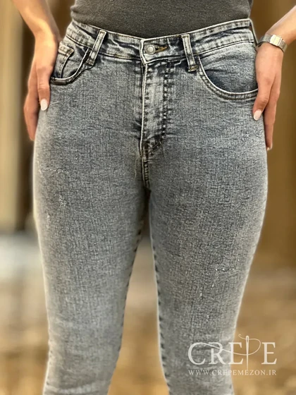 جین جذب دمپا چاک‌دار قد 90