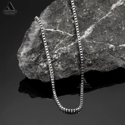 گردنبند زنجیری نقره ای Necklace Chain S6