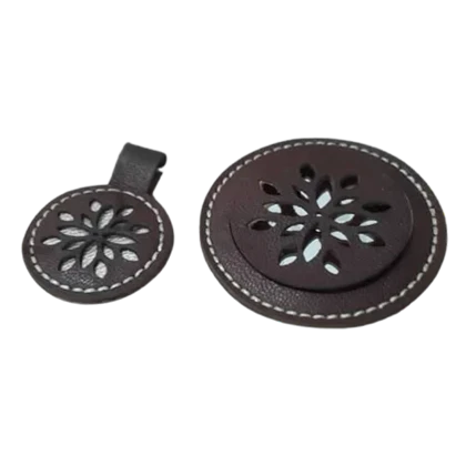 ست آینه و جاکلیدی چرم