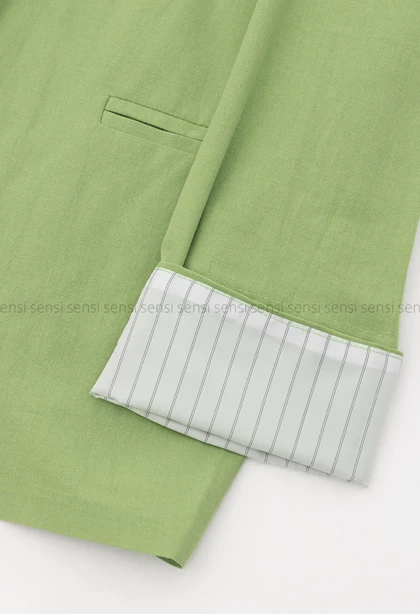 کت لینن آستین آستر کد1004097