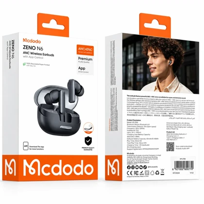 هندزفری بلوتوثی مک دودو Mcdodo مدل HP-650 سری N6 با حذف نویز ANC و ENC