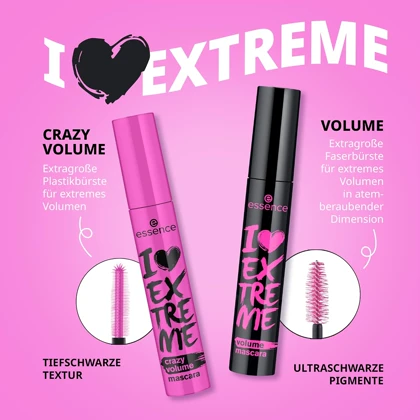 ریمل اسنس حجم دهنده مدل I Love Extreme Crazy Volume