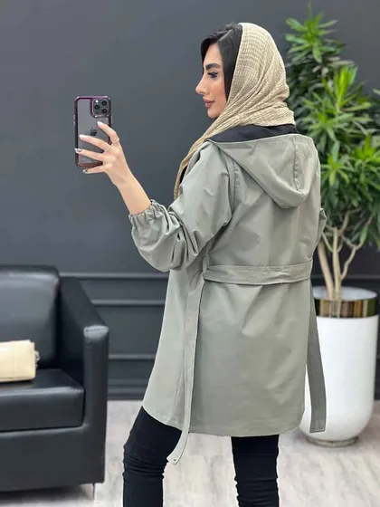 بارانی دورو کمر دار