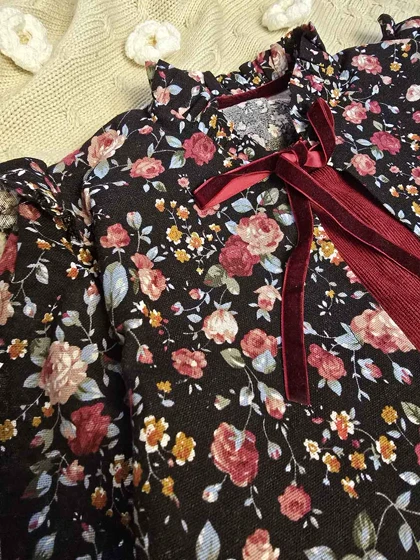 کت سارافن دخترانه گل‌گلی