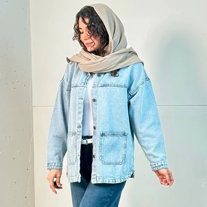 کت جین آبی روشن کد 911203 اچ اند اچ