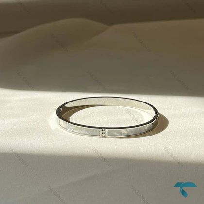 دستبند میناکاری نقره ای MinaKari-8499-L