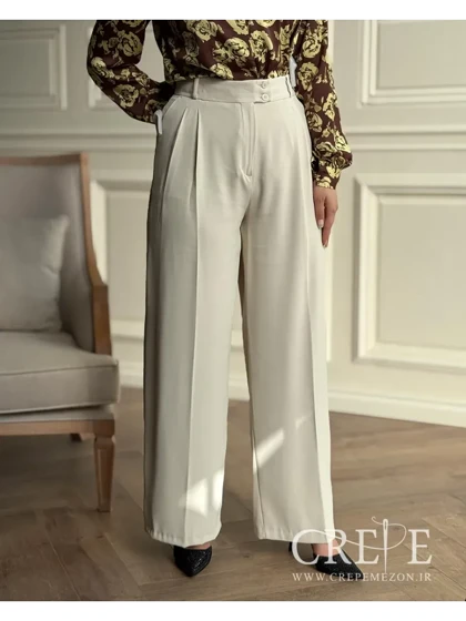 شلوار کرپ کنزو پیله دار قد 112