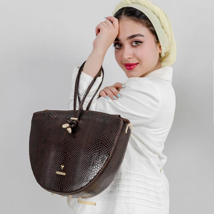 کیف دوشی و دستی زنانه چرم یلسان مدل گلوریا کد 089-MRV