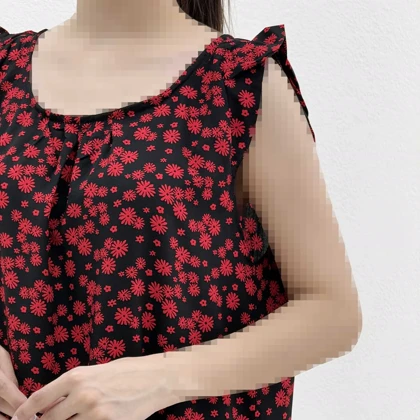 پیراهن زنانه نخی طرحدار | آی بولک