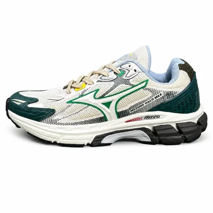 کفش کتانی مردانه و بزرگ پا (کیفیتاورجینال) مدل میزانو کرم سبز Mizuno