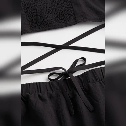 پیراهن کوتاه زنانه مشکی پاف اچ اند ام سایز XS