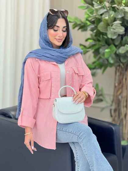مانتو دو جیب پاکتی محنا
