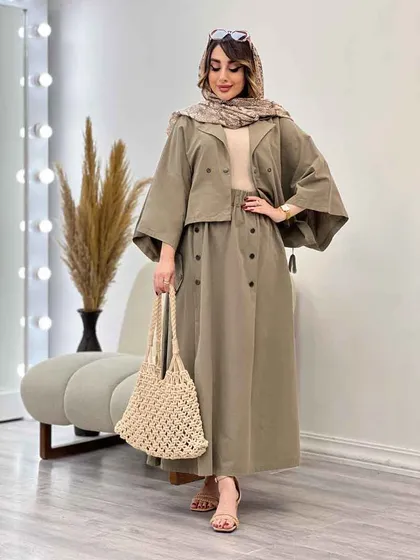 ست کت پانچ و دامن