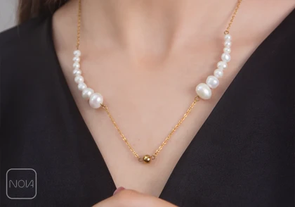 گردنبند استیل مروارید ولوم