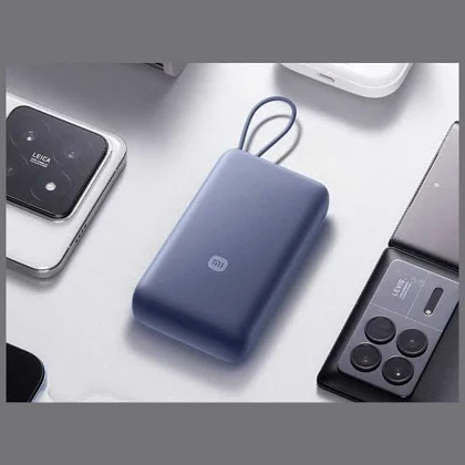 پاوربانک شیائومی 20000 میلی‌آمپر ساعت 33 وات مدل PB2033 با کابل USB-C داخلی