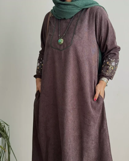 پیراهن مانتویی گندم 2
