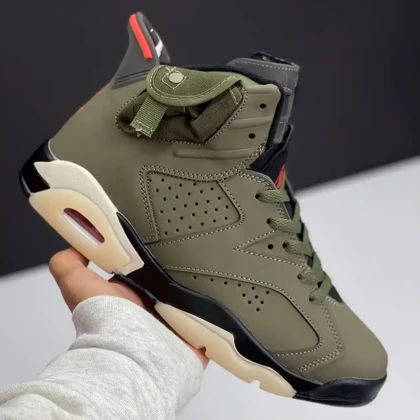 کفش نایک ایر جردن 6 تراویس اسکات الیو Nike Air Jordan 6 Travis Scott Olive