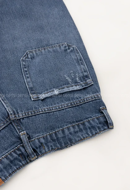 شلوار جین کراپت واید لگ کد1005012