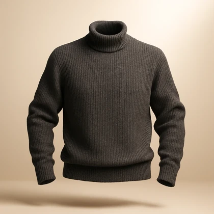 پلیور بافت یقه اسکی در 4 رنگ فری سایز لش مناسب سایزهای L تا 2XL