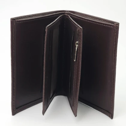 کیف پول مردانه جیبی چرم صنعتی (فوم) دور دوخت طرح چرم تک Charmtak کد 18208س