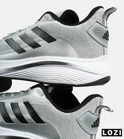 کفش کتانی مردانه و زنانه طوسی مشکی ADIDAS BONCE
