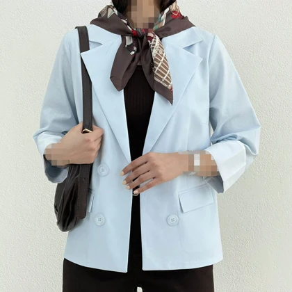 کت زنانه لینن آستن پاکتی | آی بولک