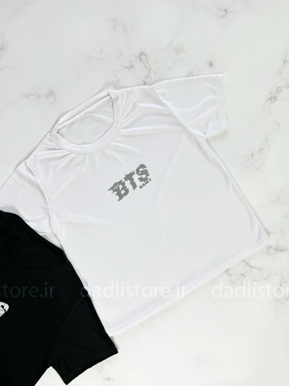 کراپ ورزشی آستین دار فلامنت سوزنی طرح BTS
