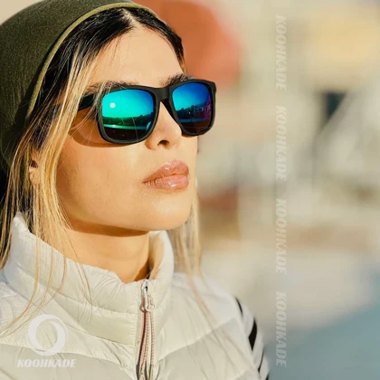 عینک ورزشی حرفه ای BEELINE Black BlueGreen کد 158