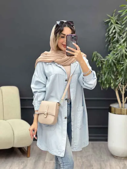 مانتو دو جیب برش‌دار سرو