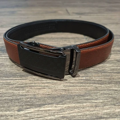 کمربند مردانه ریلی چرم طبیعی مدل Lizard Leather