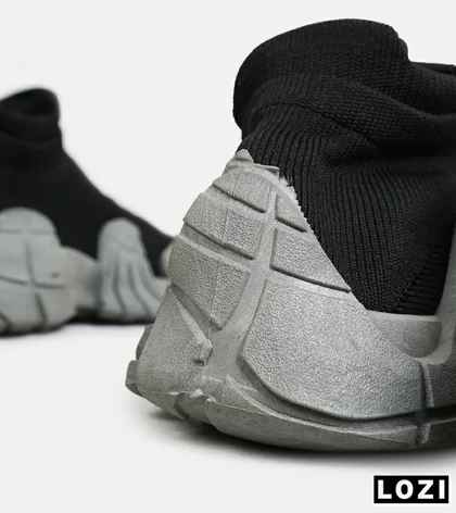 کفش کتانی مردانه مشکی طوسی BALENCIAGA مدل 6939