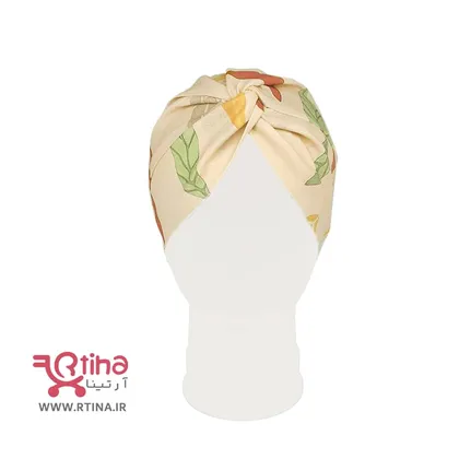 کلاه حجاب پارچه ای توربان مدل گل‌دار