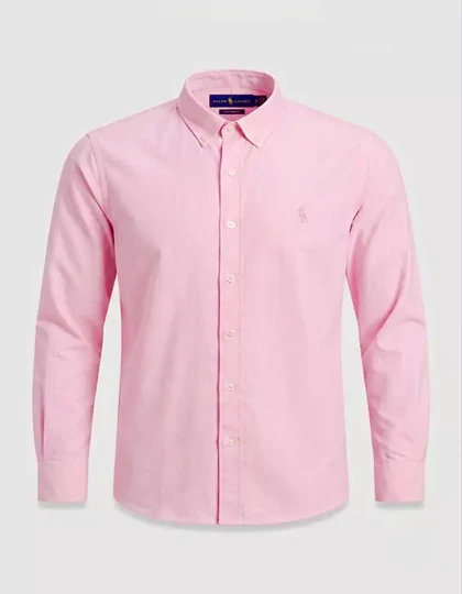 پیراهن آستین بلند پولو RalphLauren صورتی روشن