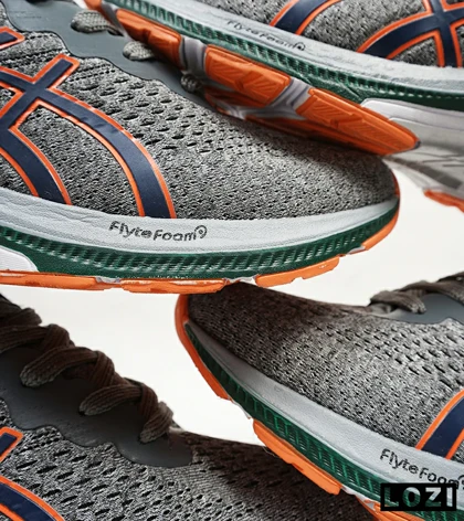 کتانی بزرگ پا طوسی نارنجی ASICS GEL-KAYANO 27