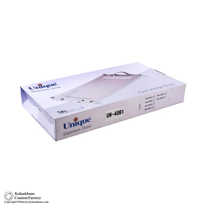 سینی استیل یونیک پایه دار مدل 4061 سایز 30 * 50 سانت
