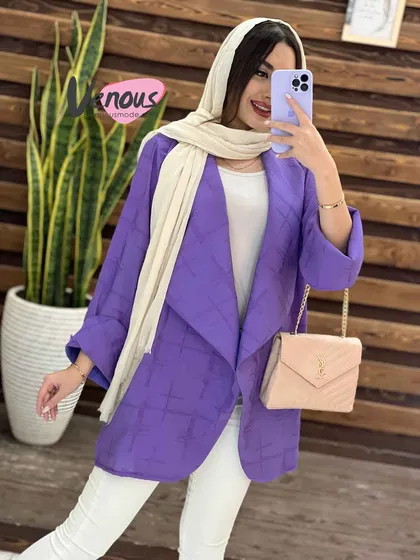 مانتو کتیبه یقه آمریکایی