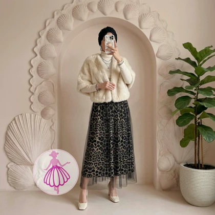 دامن زنانه تور پلنگی(کد1339)