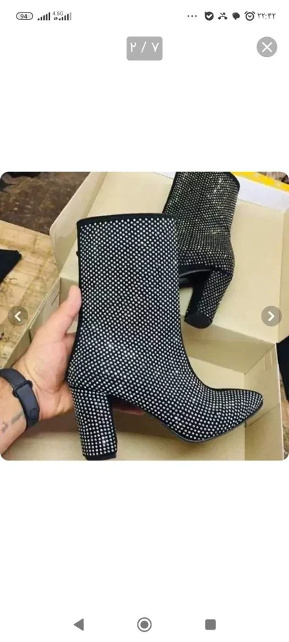 نیم بوت مجلسی فول نگین جدید