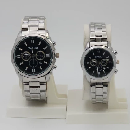 ساعت مچی ست مردانه و زنانه کاسیو Casio سبک 3موتوره و تمام استیل