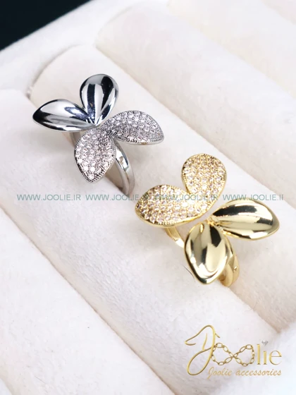 انگشتر زنانه طرح طلا مدل نگین کد R4139