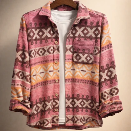 پیراهن پشمی طرح وینتیج با ترکیب رنگهای فوق العاده شیک و جذاب * کیفیت تضمینی